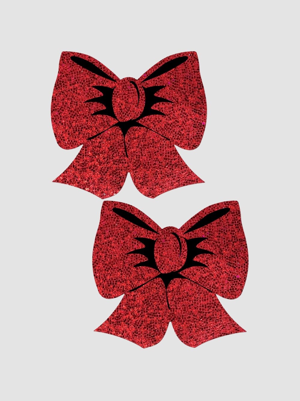 Caches-Tétons Noeud Holographique Rouge