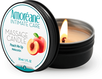 Amoreane Bougie de Massage Saveur Pêche - 30 ml