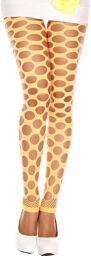 Legging fluo orange à trous orange