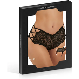 Tanga Dentelle Lanières Croisées Noir XL