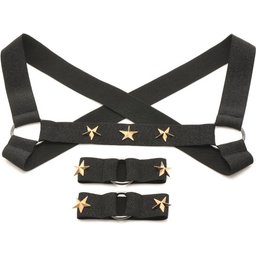 XR Brands - Harnais de Poitrine avec Brassards - Noir