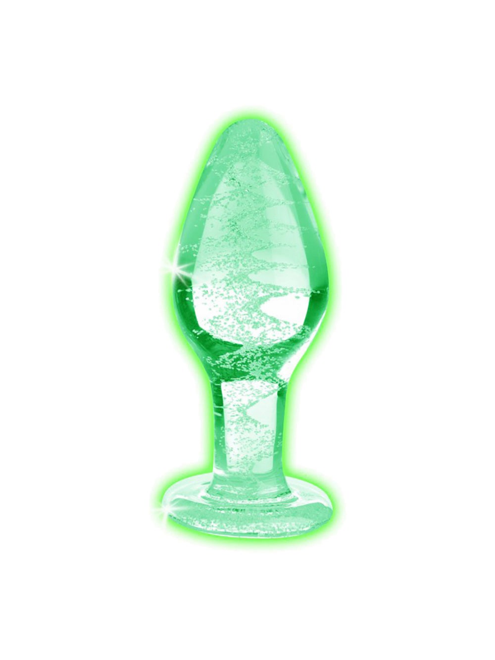 Plug anal en verre phosphorescent large