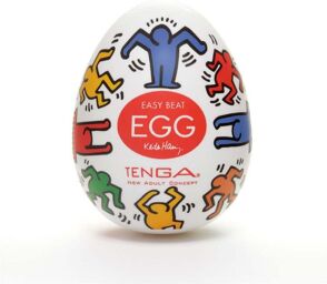 EGG Keith Haring Dance Masturbateur Oeuf Blanc