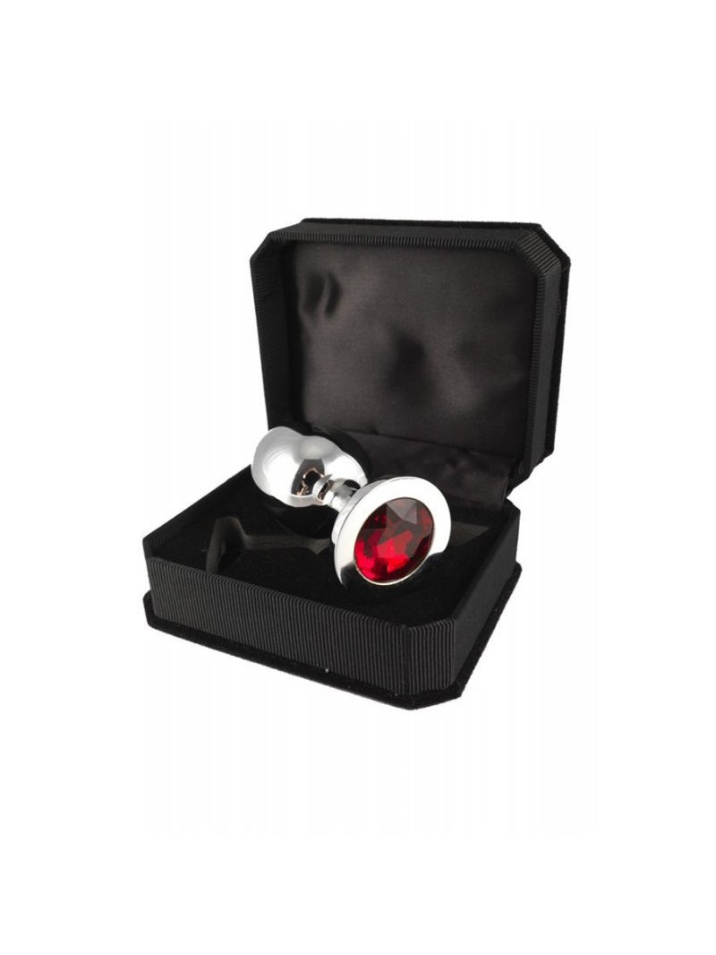 Plug Anal Argent Small Bijou Rouge