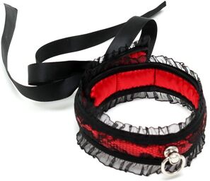 Collier Satin - Noir et Rouge