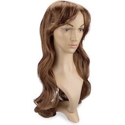Perruque cheveux châtains mi-longs et ondulés