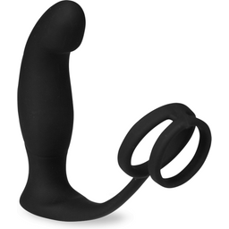 Vibromasseur vibro homme gode anal Stimulateur de prostate vibrant et double cockring Wandering - Noir