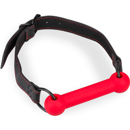 Bâillon mors en silicone et similicuir