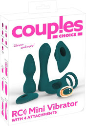 Vibromasseur mini avec 4 accessoires en silicone doux