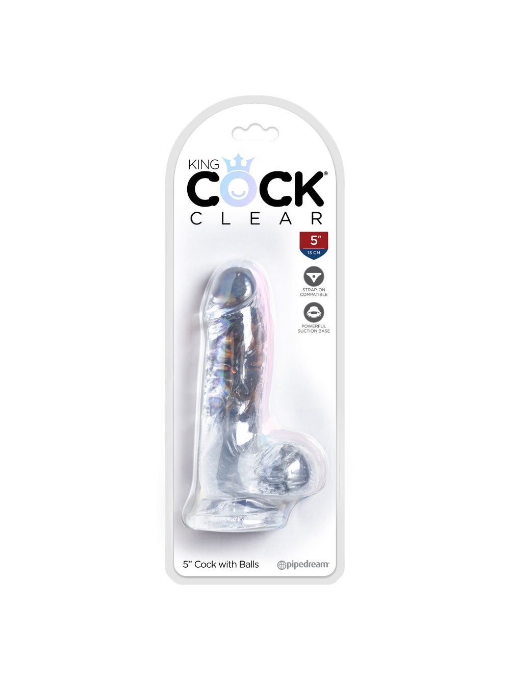 Gode avec Testicules 12,7 cm King Cock Clear