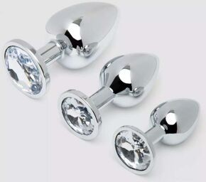 Kit 3 Plugs Anal Bijou Secret Shine Argenté
