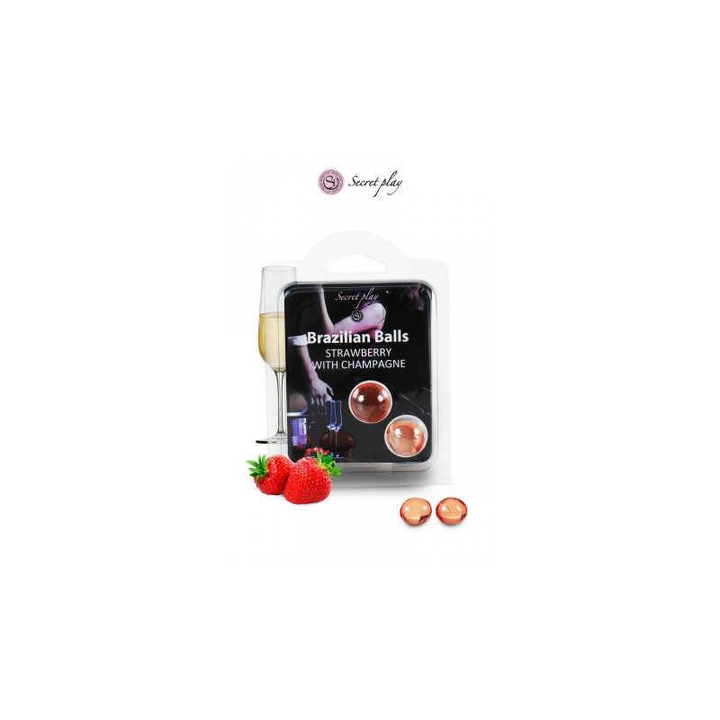 2 Brazilian Balls - fraise & champagne