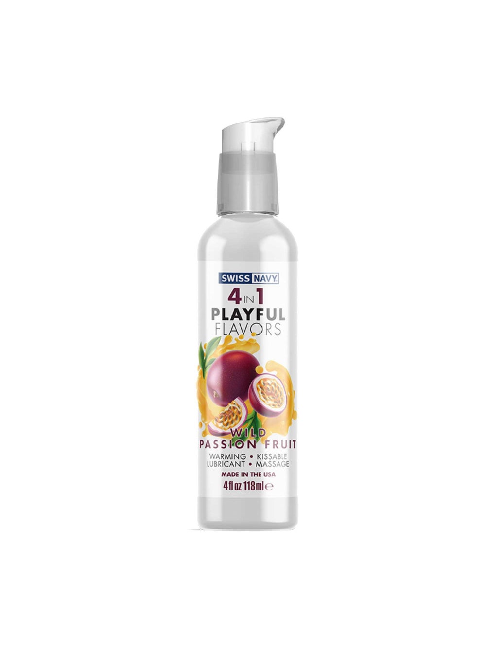 Gel massage et lubrifiant chauffant 4 en 1 Wild Passion Fruit 118 ml