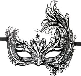 Masque en métal noir