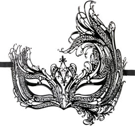 Masque en métal noir