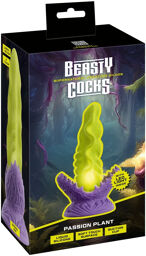Dildo Passionate Plant en silicone doux avec lumière LED et ventouse