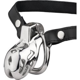 Steel Cage de Chasteté avec Ceinture