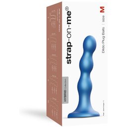 - Dildo Plug Balls Metallic Blue M