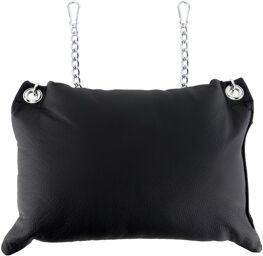 Coussin en cuir 23 x 32cm + Chaînes Noir