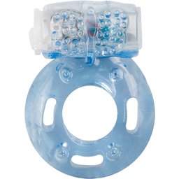 EasyToys - Anneau pénien vibrant avec stimulateur clitoridien - Bleu