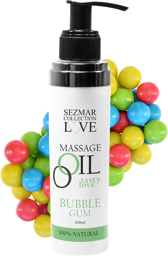 Huile de massage comestible parfum bubble gum - 100 ml