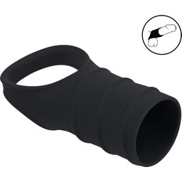 Cock Ring and Ribbed Sleeve Silicone