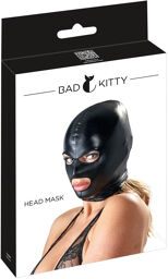 Masque ajusté en tissu brillant effet wet look