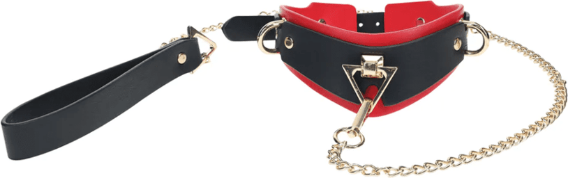 Collier et Laisse - Collection Milan - Noir et Rouge
