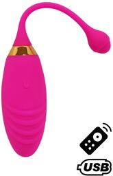 SUNDAY, Un Œuf vibrant USB avec télécommande, dans un silicone médical doux et rainuré