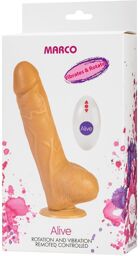 Gode Réaliste Marco Vibrant Ventouse Télécommande sans Fil