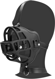 Muselière ajustable avec bâillon amovible noir