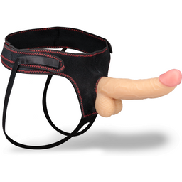 Gode réaliste courbé avec harnais Chief