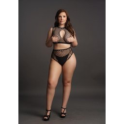 - Ensemble 2 pièces avec soutien-gorge noir Duo Net