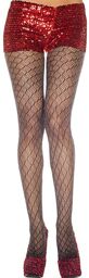 Collant noir nylon motifs géométriques - MH50419BLK Noir