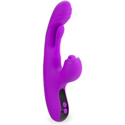 Vibromasseur rabbit flapping et percussions Flutter Kiss