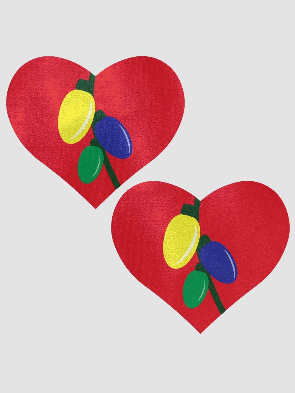 Caches-Tétons Coeur & Ampoules de Noël