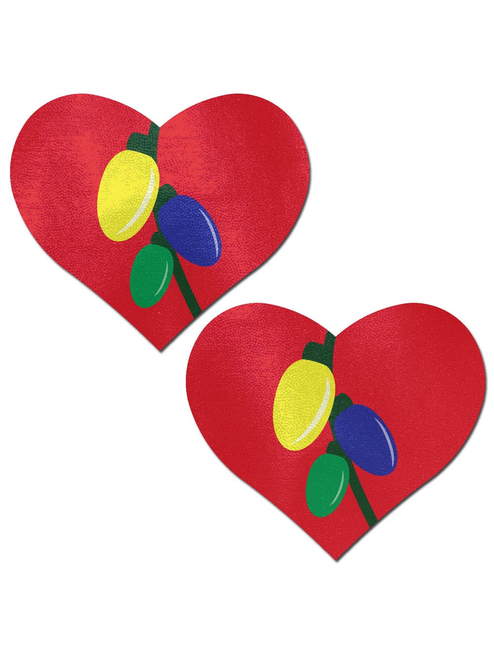 Caches-Tétons Coeur & Ampoules de Noël