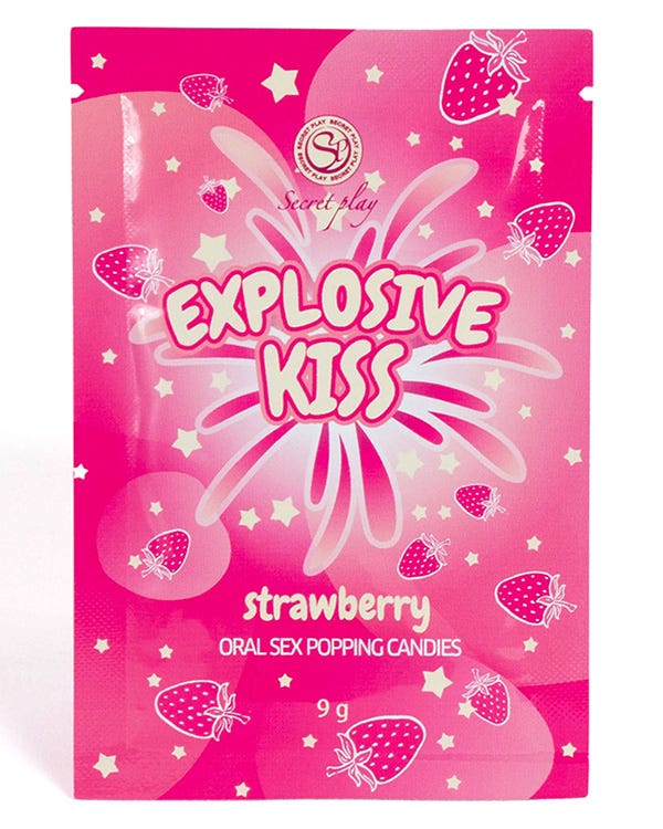 Bonbons pétillants spécial sexe oral goût fraise