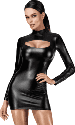 F366 Vixen Robe Moulante ouverte Noir