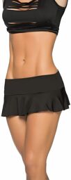 Jupette froncée Noir