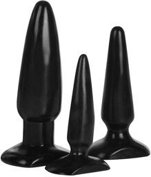 Kit 3 Plugs Anal Trainer Noir