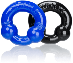 Ultraballs - 2-pack Nodule Pressure Cockrings - Black / Police Blue
