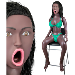 Poupée gonflable réaliste assise black Tina