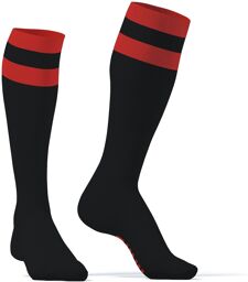 Chaussettes hautes Hard Noir-Rouge