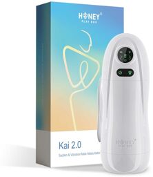 Kai 2 - Masturbateur Vibrant à Succion Automatique Blanc
