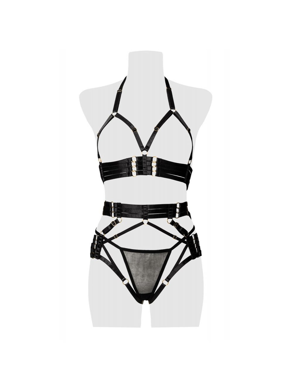 Harnais 3 pièces 20060 Dominant noir