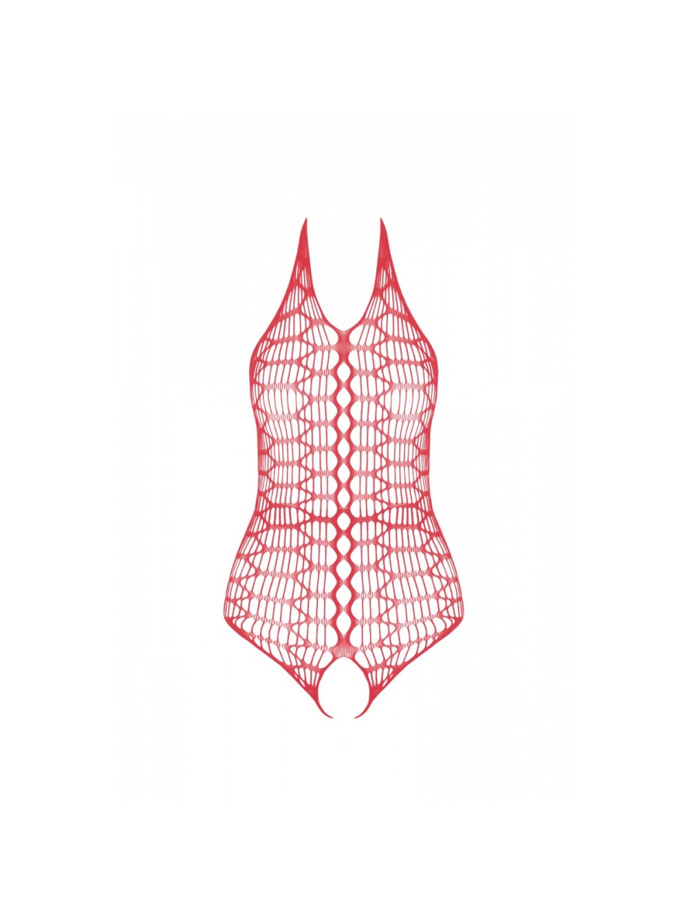 Body Ouvert BS087 Résille Rouge