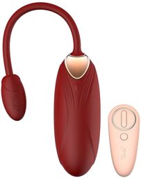 Oliver - Vibrateur portable avec télécommande - Or et rouge vin