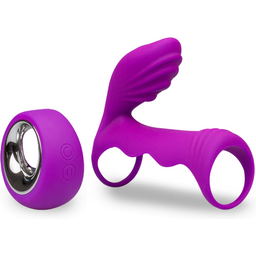 Vibromasseur couple avec cockring télécommandé 12 modes
