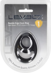 Double Ergo Silicone Cockring - Noir